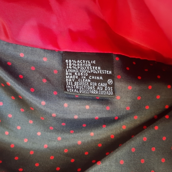 Nipon Boutique Red Tweed Blazer 12P - Picture 3 of 5